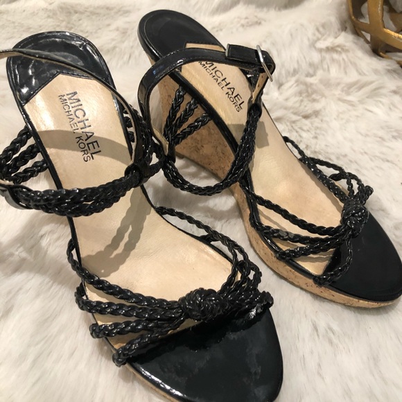 MICHAEL Michael Kors black wedge Sandals - Picture 3 of 6